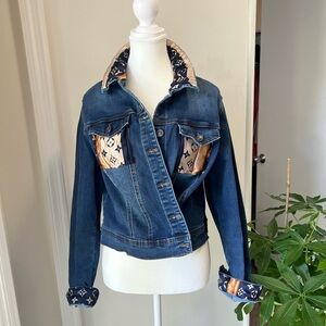 Denim Couture Jacket | Custom Vintage Jacket Featuring Monogram & Luxe Patchwork